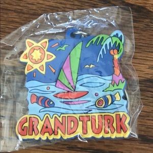 Grand Turk key chain 2x2” rubber mat. NEW